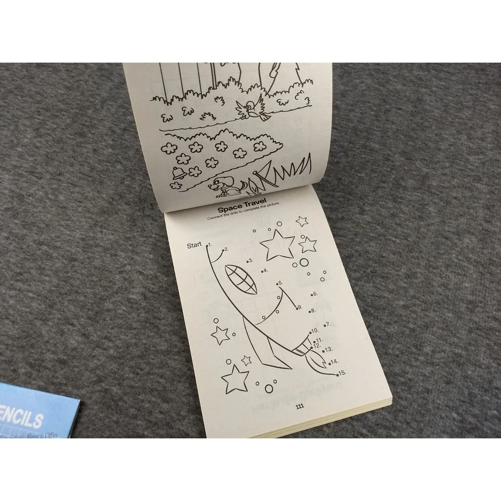 Super Playpad Jumbo Activity Games Books Lot + Stencils, Sticker Notepad Eraser‎